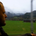 On a train, heading into Salzburg