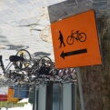 We couldn't figure out why people had parked their bikes upside-down