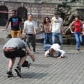 Dancers being filmed in Antwerp - one of many takes