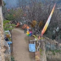 Kiri standing outside Ronald's house at Bussana Vecchia