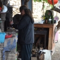 Max and goat at Ronald's house,  Bussana Vecchia