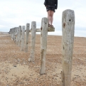 Kiri on the groyne