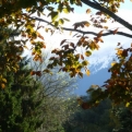 Autumn colours and wintery mountains