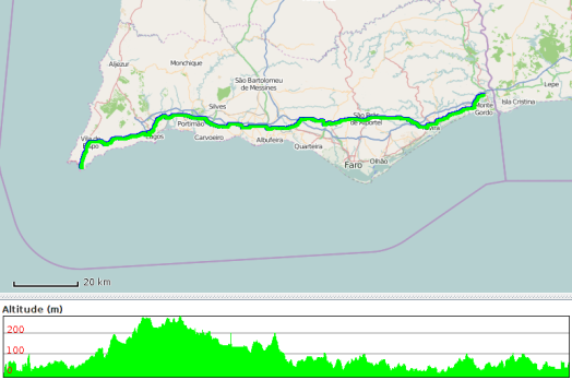 Route travelled on 14 February 2014